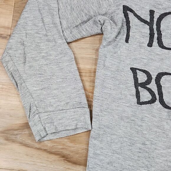 💜Ocasion Gray "Normal is Boring" 3/4 Sleeve Top Large - Picture 8 of 10